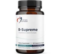Designs for Health B-Supreme - Vitamin B Complex with Choline, Niacin, Folate & Biotin - Supports Energy, Nervous System & Homocysteine Metabolism - Vegan, Non-GMO, Gluten Free - 120 Capsules