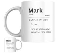 Designs of note! Mark Personalised Ceramic Mug | ‘Oh “That” Mark Funny Custom Novelty Name Gift