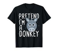 DesignsByJnk5 Farm: Pretend I'm A Donkey - Donkey Lover T-Shirt - Black, Small, Unisex Adults, Classic Fit, Short Sleeve