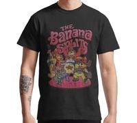 DesignTshirtsDirect Banana Splits T Shirt 3 (UK, Alpha, L, Regular, Regular, Black)
