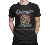 DesignTshirtsDirect Columbo t Shirt (UK, Alpha, S, Regular, Regular, Black)