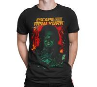 DesignTshirtsDirect Escape from New York t Shirt (UK, Alpha, M, Regular, Regular, Black)