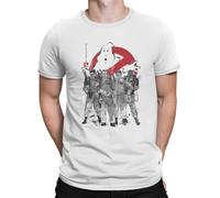 DesignTshirtsDirect Ghostbusters T Shirt (UK, Alpha, M, Regular, Regular, White)