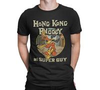 DesignTshirtsDirect Hong Kong Phooey t Shirt (UK, Alpha, XXL, Regular, Regular, Black)