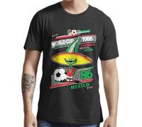 DesignTshirtsDirect Mexico 86 World Cup Music Gift Novelty Birthday Funny Present Slogan Graphic Film Movie t Shirt (UK, Alpha, M, Regular, Regular, Cotton) Multicoloured