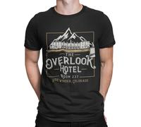 DesignTshirtsDirect the Shining Overlook Hotel t Shirt (UK, Alpha, M, Regular, Regular, Black)