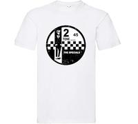 DesignTshirtsDirect The Specials 2 Tone T Shirt tee top t-Shirt Film Movie Horror sci fi Funny Cartoon Birthday Gift Joke Graphic Music Concert Vintage 1 (UK, Alpha, M, Regular, Regular, White)