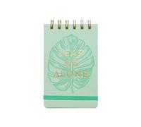 DesignWorks Ink 8,9 x 14,6 cm Vintage Sass Wire Bound Small Spiral Pocket Notepad Memo Book - Aesthetic Desk Accessories & Funny Office Supplies for School, Office, & Small Business - Leaf Me Alone