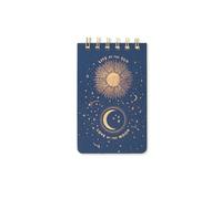 DesignWorks Ink 8,9 x 14,6 cm Vintage Sass Wire Bound Small Spiral Pocket Notepad Memo Book - Supplies for School, Office, & Small Business - Midnight Blue Live By The Sun