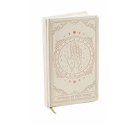 DesignWorks Ink Cloth Hardcover Journal Notebook with Lined Pages and Ribbon Marker for Work, Writing, Journaling - Cream Colored Journal with Gold Guided By The Stars Design