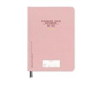 DesignWorks Ink Dusty Pink Standard Issue Notebook No. 80 19 x 26 cm Jumbo Journal Notebook with Cloth Cover, Gold Accents, Lined Pages, Ribbon Marker for Work, Writing, Journaling