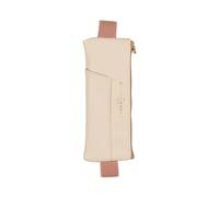 DesignWorks Ink Elastic Pen Pouch for Notebook - Vegan Leather Pen Case with Elastic Band for Journals, Books & Planners - 2.17" x 7.09" - Cream & Taupe