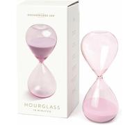 DesignWorks Ink Hourglass Gift Boxed Sand Timer 15-Minute Retro Glass Timer, 6.5" Tall, Purple Lilac Ombre