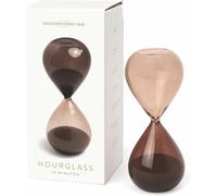 DesignWorks Ink Hourglass Sand Timer - Decorative Hour Glass with Sand, 15 Minute Retro Glass Timer - Desk Decor, Home Office or Meditation Timer, 6.5” - Smoky Quartz Ombre
