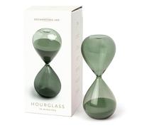 DesignWorks Ink Hourglass Sand Timers Boxed 15-Minute Retro Glass Timer, 16,5 CM Tall, Evergreen Ombre
