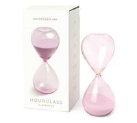 DesignWorks Ink Hourglass Sand Timers Boxed 15-Minute Retro Glass Timer, 16,5 CM Tall, Purple Lilac Ombre