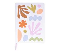 DesignWorks Ink Jumbo Book cloth Cover Journal Notebook with 200 Lined Pages, Ribbon Bookmark, and Storage Pocket for Work, School, and Home - Matisse Design