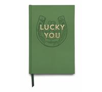 DesignWorks Ink Soft Touch Hardcover Funny Journal Notebook with 240 Lined Pages for Work, Writing, Journaling - Vintage Sass Lucky You Horseshoe Green, 14,6 x 21,6