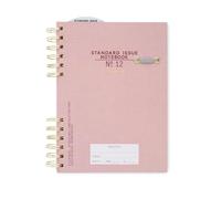 DesignWorks Ink Standard Issue No. 12 Dusty Pink Undated Planner Notebook Journal with 192 Lined Pages, Elastic Pen Holder, and Durable Spiral Binding for Work, Writing, Journaling - 15,2 x 21 cm