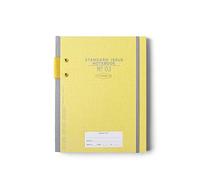 DesignWorks Ink Standard Issue Yellow Planner Notebook No. 3 Journal with Lined Pages, Elastic Closure, Pen Holder, and 3 Ribbon Marker for Work, Writing, Journaling, Ochre, (6.75" x 8.5")