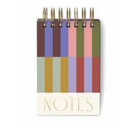 DesignWorks Ink Twin Wire Chunky Pocket Notepad Memo Book with 192 Perforated Sheets, 4" x 6", Bold Stripes
