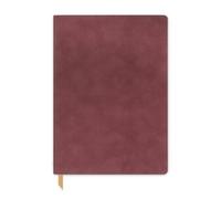 DesignWorks Ink Vegan Suede Flexible Journal Notebook with 192 Lined Pages and Ribbon Bookmark for Work, Writing, Journaling - 14,6 x 20,3 cm Burgundy Journal