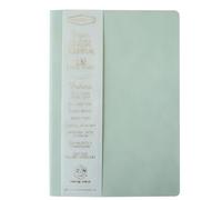 DesignWorks Ink Vegan Suede Flexible Journal Notebook with 192 Lined Pages and Ribbon Bookmark for Work, Writing, Journaling - 14,6 x 20,3 cm Mint Green Journal