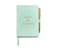 DesignWorks Ink Vintage Sass 10,4 x 14,7 cm Soft Notebook With Pen, 96 Sheets, Leaf Me Alone
