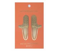 DesignWorks Ink Vintage Sass Set of 2 Brass Page Tabs Gifts for Readers, Cowboy Boots