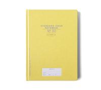 DesignWorks Ink Yellow Ochre Standard Issue Notebook No. 80 19 x 26 cm Jumbo Journal Notebook with Cloth Cover, Gold Accents, Lined Pages, Ribbon Marker for Work, Writing, Journaling