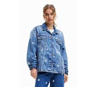 Desigual Aramis Floral Daisy Embroidery Denim Jacket 23SWED60 5053