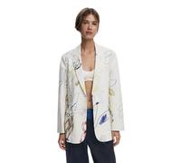 Desigual Arty Print White Regular Fit Blazer 25WWEW21 M