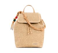 Desigual leisure backpack handbag Half Logo Raffia Backpack Natural beige