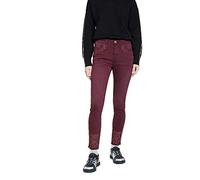 Desigual Bali Skinny Ankle Length Jeans with Sequins 20WWPN03 Burgundy 46