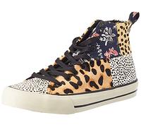 Desigual Beta Animal Print High Top Leopard & Floral Trainers Style 21WSKL03