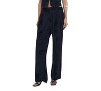 Desigual Black Flocked Floral Trousers 25WWPW05