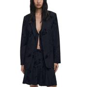 Desigual Blazer Flockarty Regular Fit Velvet Detail Black L 25WWEW19