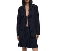 Desigual Blazer Flockarty Regular Fit Velvet Detail Black M 25WWEW19