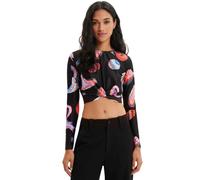 Desigual by Mr. Christian Lacroix Smile women's blouse black with print XL