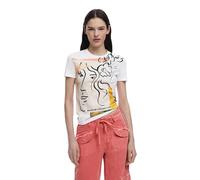 Desigual Collection Arty Faces Tshirt 25SWTKAC White