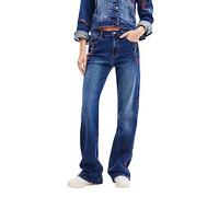 Desigual Cordoba Embroidered Flowers Wide Leg Jeans 23WWDD42 Blue