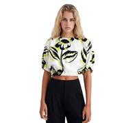 Desigual Crud Linen Short Blouse for Women M