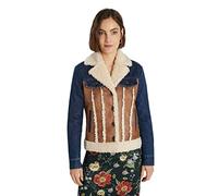 Desigual Daniela Denim Fleece & Faux Suede Jacket RRP£179 Style 21WWED37