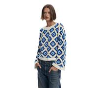 Desigual Demis Jumper Cream & Blue Crochet 25SWJF25