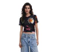 Desigual Des Moines Floral Tulle Tshirt 25SWTK88 Black