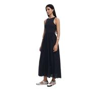 Desigual Dijon Sleeveless Midi Dress with Ribbed Top 25SWVK58 Black
