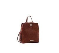 Desigual Embroidered S Backpack, Brown, One Size, Accessories Pu Backpack Mini