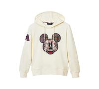 Desigual Face Patch Mickey Mouse Cream Hoodie 22WWSK37