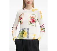 Desigual floral-print sweater - White XS-S