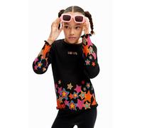 Desigual Girl's Knit T-Shirt Long Sleeve, Black, 12 Years